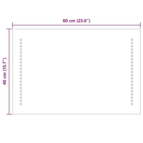 LED kupaonsko ogledalo *Transparent*an 60 x 40 cm Pravokutni - 60 x 40 cm Cijena