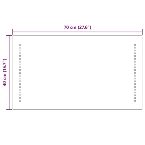 LED kupaonsko ogledalo *Transparent*an 70 x 40 cm Pravokutni - 70 x 40 cm Cijena
