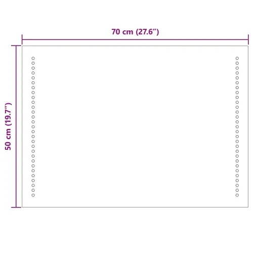 LED kupaonsko ogledalo *Transparent*an 70 x 50 cm Pravokutni - 70 x 50 cm Cijena
