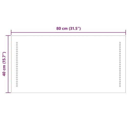 LED kupaonsko ogledalo *Transparent*an 80 x 40 cm Pravokutni - 80 x 40 cm Cijena