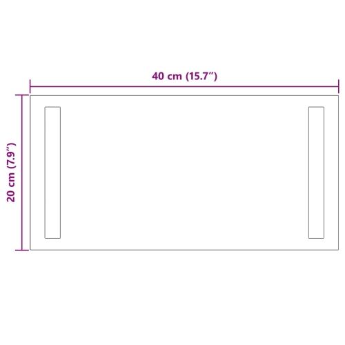 LED kupaonsko ogledalo s ogledalom *Transparent*an 40 x 20 cm - 40 x 20 cm Cijena