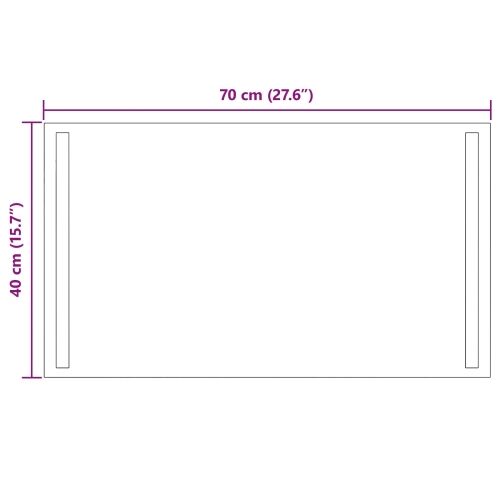 LED kupaonsko ogledalo s ogledalom *Transparent*an 70 x 40 cm - 70 x 40 cm Cijena