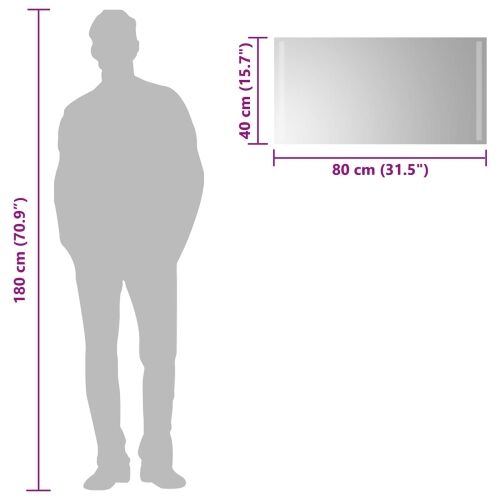 LED kupaonsko ogledalo s ogledalom *Transparent*an 80 x 40 cm - 80 x 40 cm Cijena