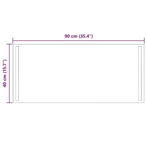 LED kupaonsko ogledalo s ogledalom *Transparent*an 90 x 40 cm - 90 x 40 cm Cijena