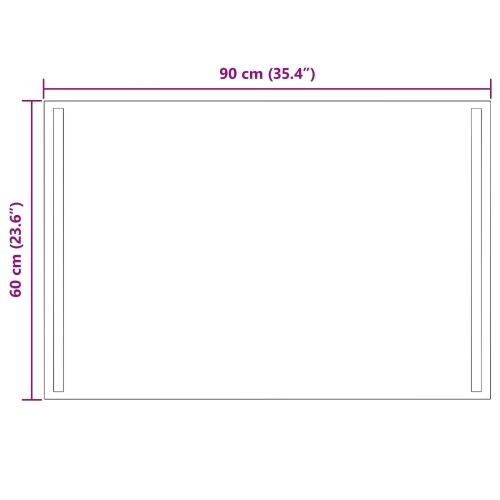 LED kupaonsko ogledalo s ogledalom *Transparent*an 90 x 60 cm - 90 x 60 cm Cijena
