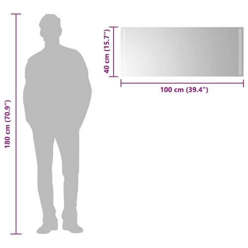 LED kupaonsko ogledalo s ogledalom *Transparent*an 100 x 40 cm - 100 x 40 cm Cijena
