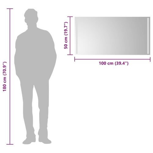 LED kupaonsko ogledalo s ogledalom *Transparent*an 100 x 50 cm - 100 x 50 cm Cijena