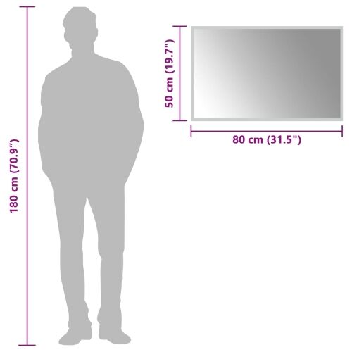 LED kupaonsko ogledalo s ogledalom *Transparent*an 80 x 50 cm - 80 x 50 cm Cijena