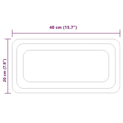 LED kupaonsko ogledalo s ogledalom *Transparent*an 40 x 20 cm - 40 x 20 cm Cijena
