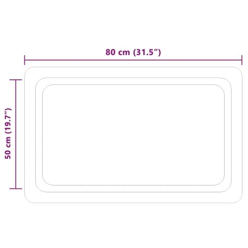 LED kupaonsko ogledalo s ogledalom *Transparent*an 80 x 50 cm - 80 x 50 cm Cijena