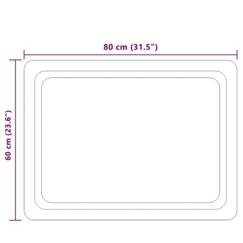 LED kupaonsko ogledalo s ogledalom *Transparent*an 80 x 60 cm - 80 x 60 cm Cijena