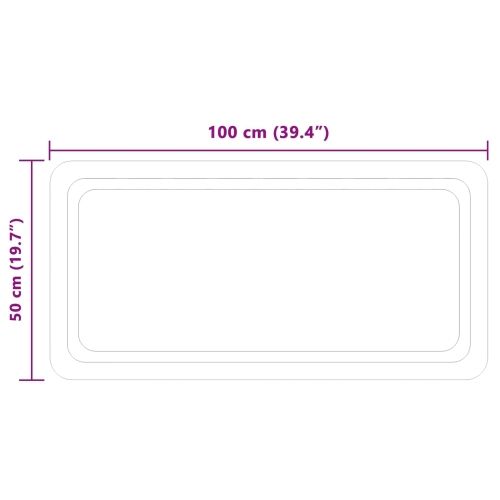 LED kupaonsko ogledalo s ogledalom *Transparent*an 100 x 50 cm - 100 x 50 cm Cijena