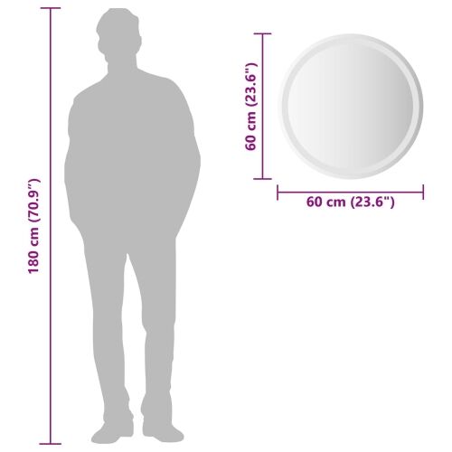 LED kupaonsko ogledalo s ogledalom *Transparent*an Ø 60 cm - 60 x 60 cm Cijena