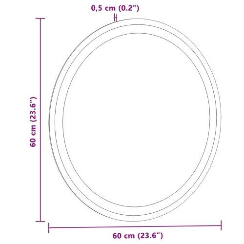 LED kupaonsko ogledalo s ogledalom *Transparent*an Ø 60 cm - 60 x 60 cm Cijena
