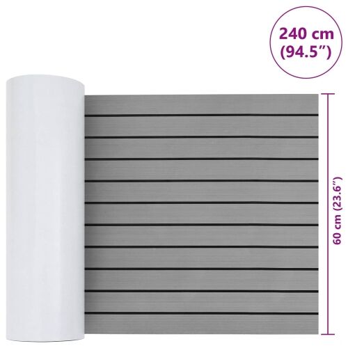 Prostirka za čamce Svijetlo siva i crna 240 x 60 cm EVA - 240 x 60 cm svjetlosiva i crna Cijena