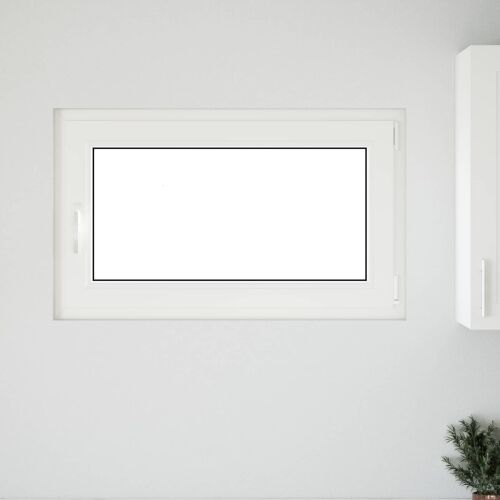Prozor za podrum s nagibom i okretanjem RISOR 100 x 70 cm - Bijela 100 x 70 cm (dvostruki sloj) Naginjanje i okretanje desno Cijena
