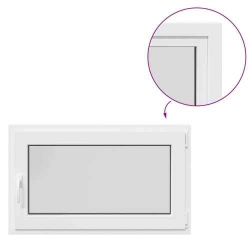 Prozor za podrum s nagibom i okretanjem RISOR 100 x 70 cm - Bijela 100 x 70 cm (dvostruki sloj) Naginjanje i okretanje desno Cijena