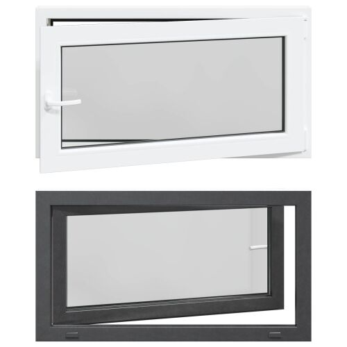 Prozor za podrum s nagibom i okretanjem RISOR 110 x 70 cm - Antracit 110 x 70 cm (dvostruki sloj) Naginjanje i okretanje desno Cijena