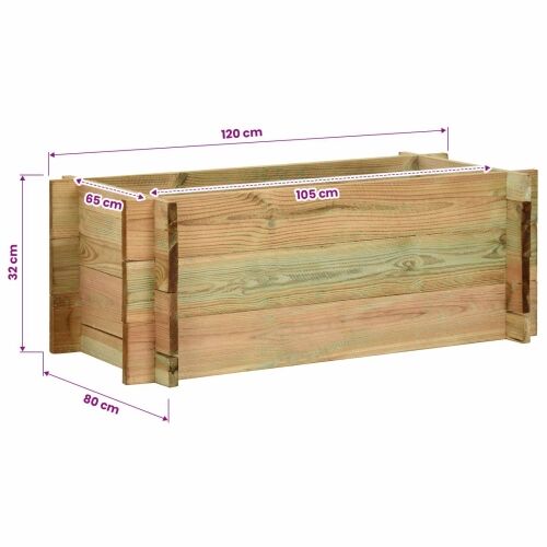 Podignuti vrt za povrće Zelena 120 x 80 x 32 cm - 120 x 80 x 32 cm Cijena