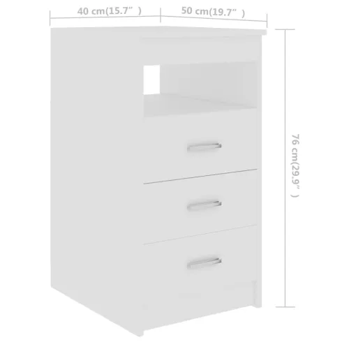 Radni stol bijeli 140 x 50 x 76 cm od konstruiranog drva - Bijela Cijena