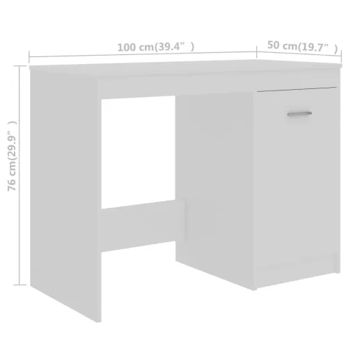 Radni stol bijeli 140 x 50 x 76 cm od konstruiranog drva - Bijela Cijena