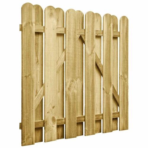 Dvorišna vrata - Vrtna vrata 100 x 100 cm Masivna borovina Zelena - 100 x 100 cm Ravna vrh Cijena