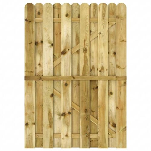 Dvorišna vrata - Vrtna vrata 100 x 150 cm Masivna borovina Zelena - 100 x 150 cm Ravna vrh Cijena