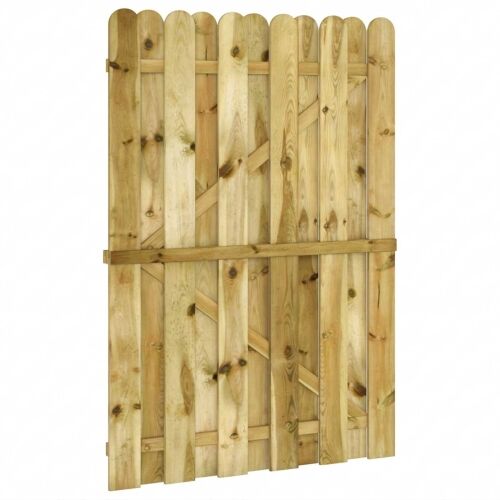 Dvorišna vrata - Vrtna vrata 100 x 150 cm Masivna borovina Zelena - 100 x 150 cm Ravna vrh Cijena