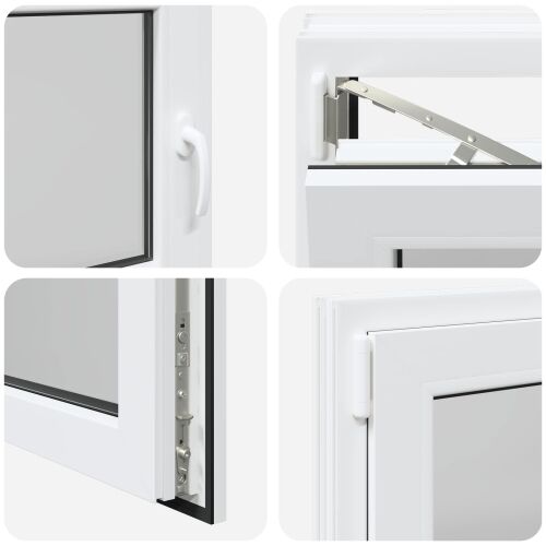 Prozor za podrum s nagibom i okretanjem RISOR 90 x 70 cm - Bijela 90 x 70 cm (dvojak) Nagibanje i okretanje lijevo Cijena