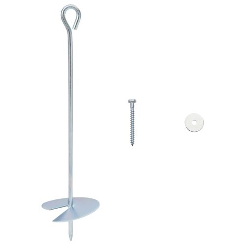 Zemaljska sidra 10 kom. Ø10 x 40 cm Galvanizirani metal Srebrna - 10 40 cm Cijena