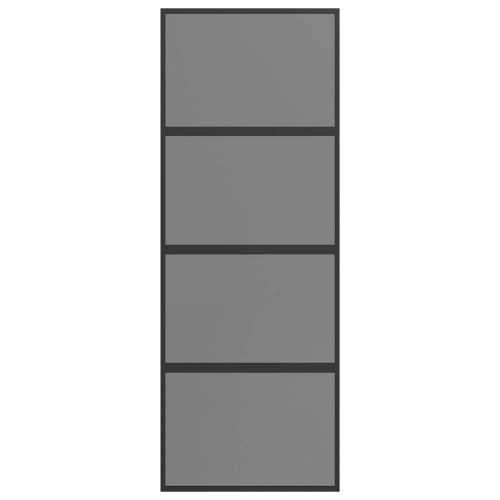 Klizna vrata 76 x 205 cm Kaljeno Staklo i Aluminij - Crna 76 x 205 cm Tamno prozirno Cijena