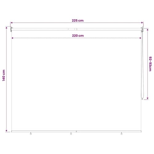 Vanjska rolo zavjesa 225 (Š) x 140 (V) cm bež - Bež 220 x 140 cm Cijena