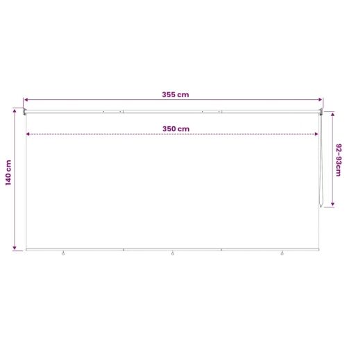 Vanjska rolo zavjesa 355 (Š) x 140 (V) cm bež - Bež 350 x 140 cm Bež 350 x 140 cm Cijena