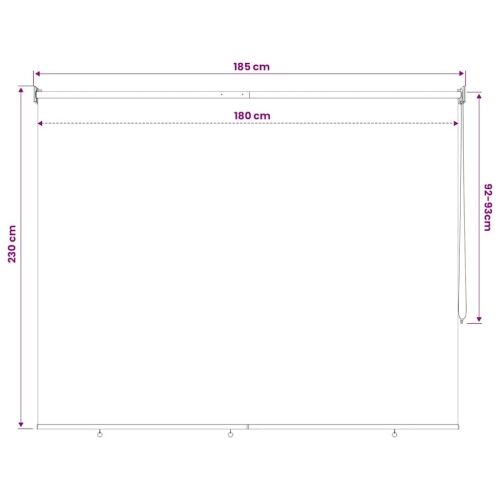 Vanjska rolo zavjesa 185 (Š) x 230 (V) cm bež - Bež 180 x 230 cm Bež 180 x 230 cm Cijena