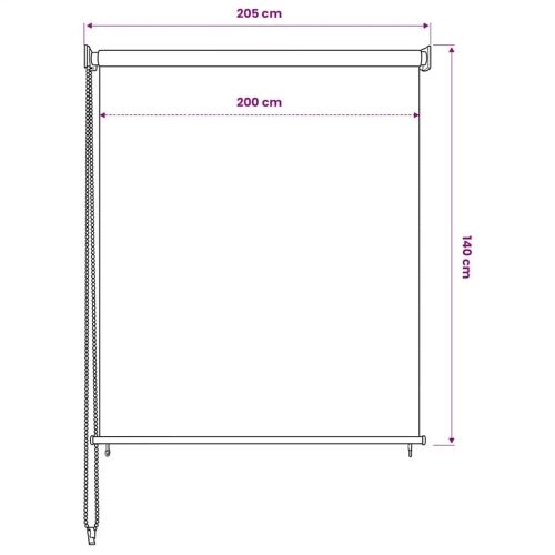 Vanjska rolo zavjesa 205 (Š) x 140 (V) cm Bijela - Bijela 200 x 140 cm Cijena