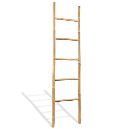 Držač za Ručnike s 5 Prečki od Bambusa 150 cm - Smeđa 150 cm 150 cm Smeđa Cijena