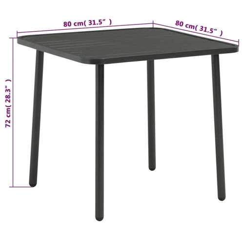 3-dijelni bistro set čelični tamno sivi - 2 2 Cijena