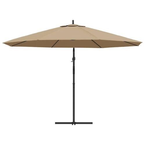 Konzolni vrtni suncobran s aluminijskim stupom 350 cm smeđesivi - Sivo-smeđa 1 Sivo-smeđa Cijena