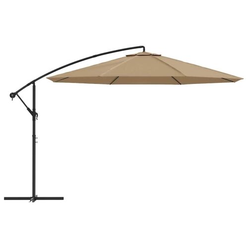 Konzolni vrtni suncobran s aluminijskim stupom 350 cm smeđesivi - Sivo-smeđa 1 Sivo-smeđa Cijena