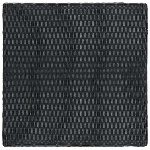 Vrtni barski stol crni 60,5 x 60,5 x 110,5 cm od poliratana - Crna 60.5 x 60.5 x 110.5 cm 1 Crna Cijena