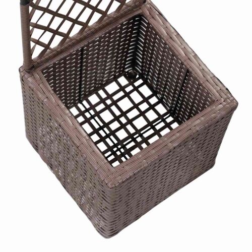 Sadilica s rešetkom i 1 posudom 30x30x107 cm poliratan smeđa - Smeđa 30 x 30 x 107 cm 1 1 Cijena