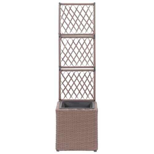 Sadilica s rešetkom i 1 posudom 30x30x107 cm poliratan smeđa - Smeđa 30 x 30 x 107 cm 1 1 Cijena