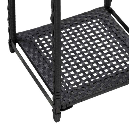 Police za pohranu crne 30 x 30 x 120 cm od poliratana - 1 120 cm 120 cm Cijena