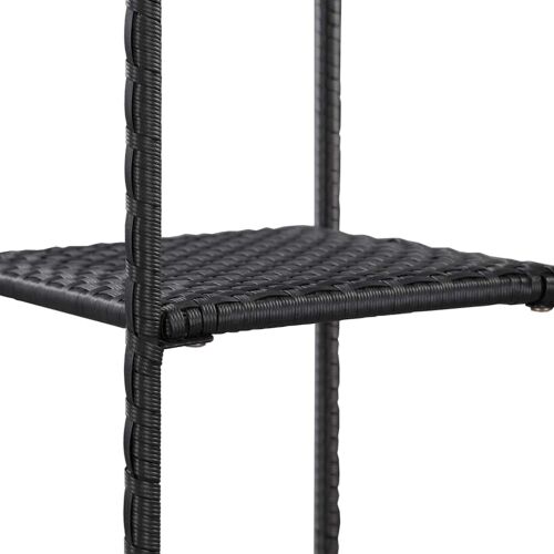 Police za pohranu crne 30 x 30 x 120 cm od poliratana - 1 120 cm 120 cm Cijena