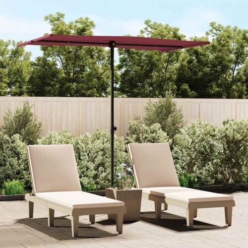 Vrtni suncobran s aluminijskim stupom 180 x 110 cm bordo - Bordo crvena 180 x 110 cm 1 Bordo crvena Cijena