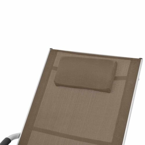 Ležaljka za sunčanje s jastukom od aluminija i tekstilena - Sivo-smeđa 1 Sivo-smeđa Cijena