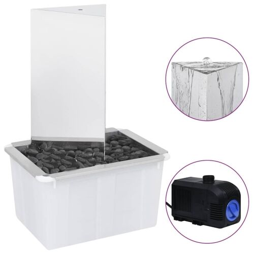 Vrtna fontana s crpkom od nehrđajućeg čelika 76 cm trokutasta - 48 x 34 x 76 cm 48 x 34 x 76 cm Cijena