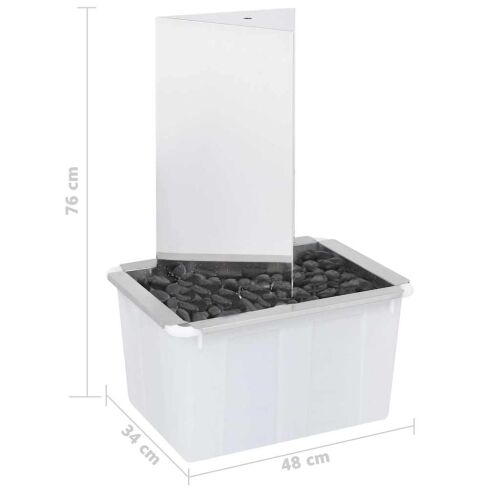 Vrtna fontana s crpkom od nehrđajućeg čelika 76 cm trokutasta - 48 x 34 x 76 cm 48 x 34 x 76 cm Cijena