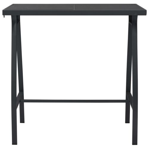 Vrtni barski stol crni 110 x 60 x 110 cm od kaljenog stakla - 110 x 60 x 110 cm 1 110 x 60 x 110 cm Cijena