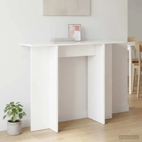 Konzolni stol Bijela 100 x 30 x 75 cm Konstruirano drvo - Bijela Cijena